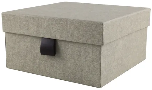 Natural Beige Document Storage Box - Medium