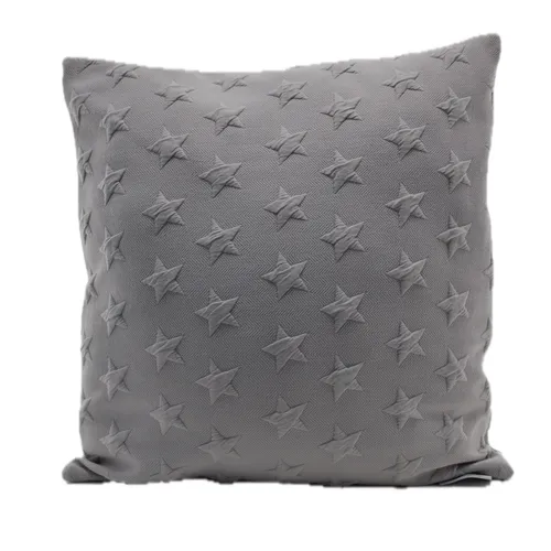 Grey Star Throw Pillow
