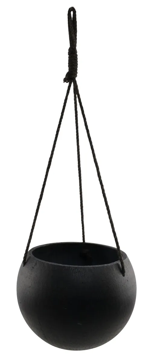 Black Ceramic Hanging Planter