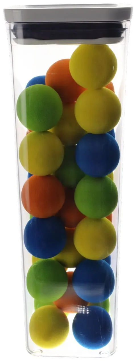 Clear Storage Canister With Foam Colourful Balls