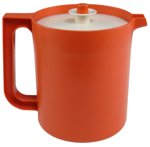 Orange Plastic Pitcher With Lid
