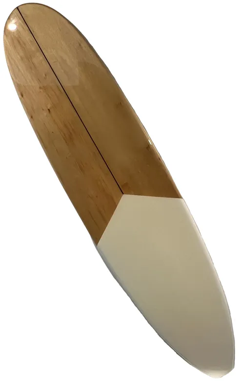 White & Wood Wall Hanging Surf Board