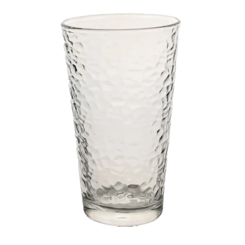 Clear Drinking Glass With Dimpled Pattern