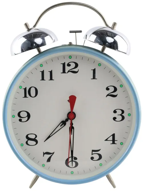 Extra Large Blue Twin Bell Alarm Clock