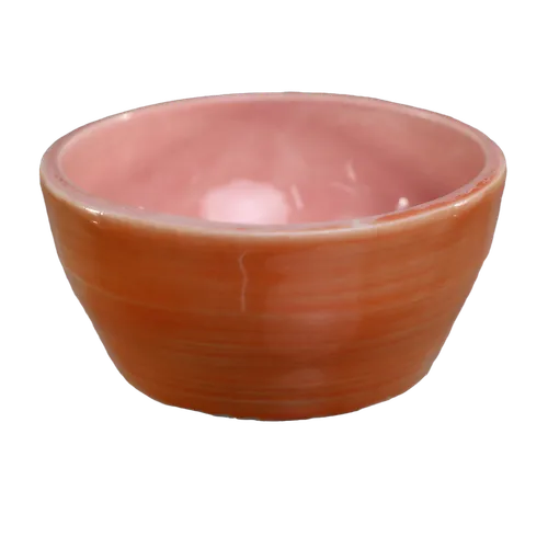 Peachy Orange Ceramic Pinch Bowl