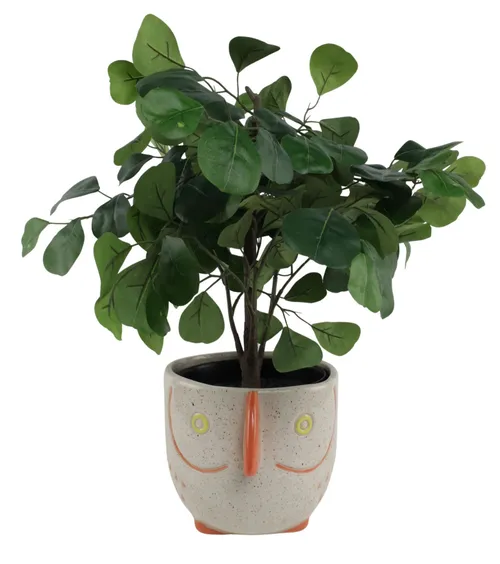 Artificial Orange Tree With Ceramic Owl Pot