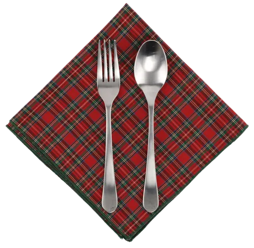 Christmas Plaid Cocktail Napkin