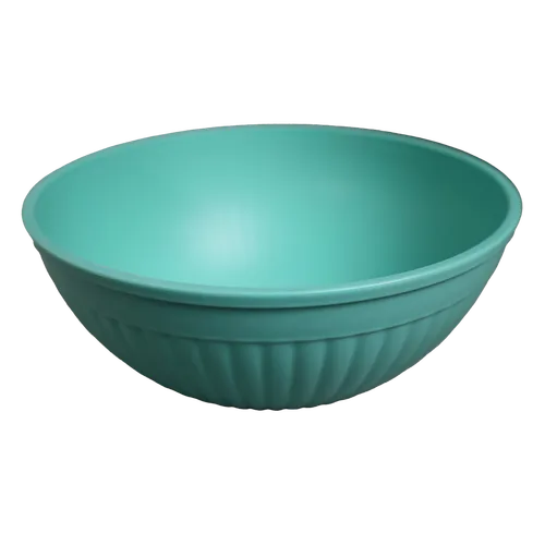 Seafoam Green Scalloped Plastic Serving Bowl