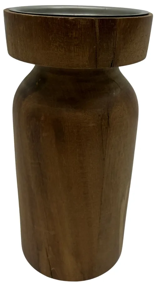 Chunky Wood Candle Holder