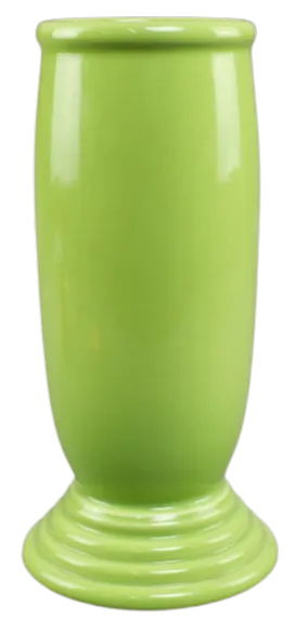 Green Ceramic Vase With Pedestal Base