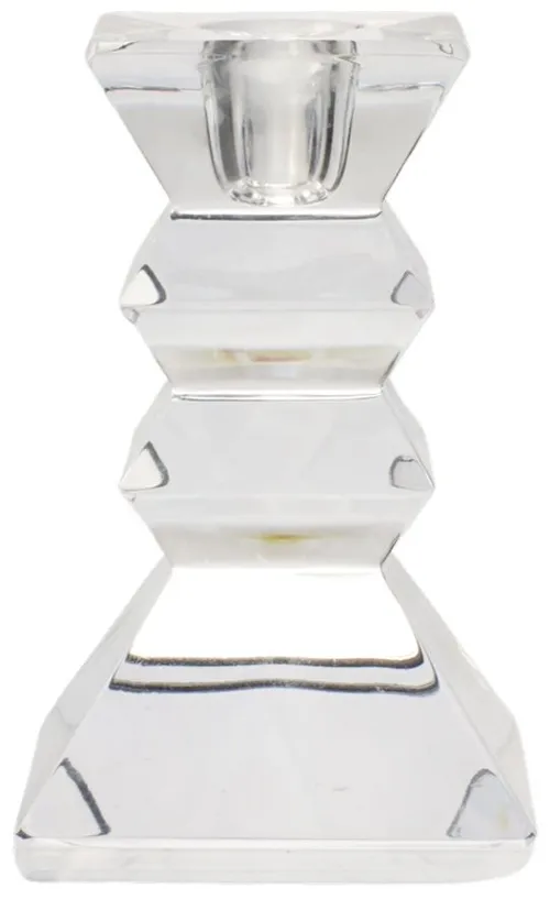 Clear Crystal Candle Holder