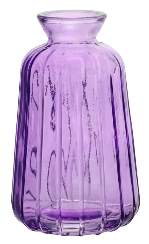 Purple Clear Glass Vase Collection - H