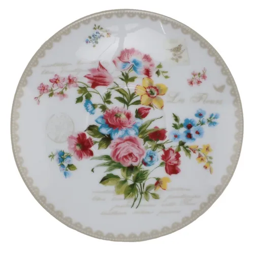 Floral Postcard Saucer
