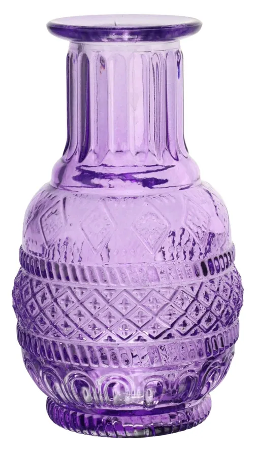 Purple Clear Glass Vase Collection - A 