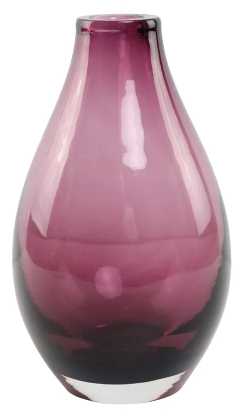Clear Purple Glass Vase