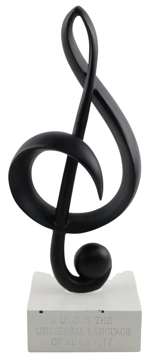 Black Music Note On White Base