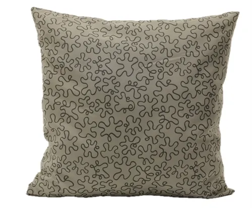 White & Sage Green Puzzle Pieces Throw Pillow