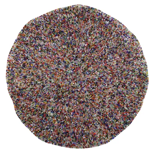Multicolour Beaded Round Placemat