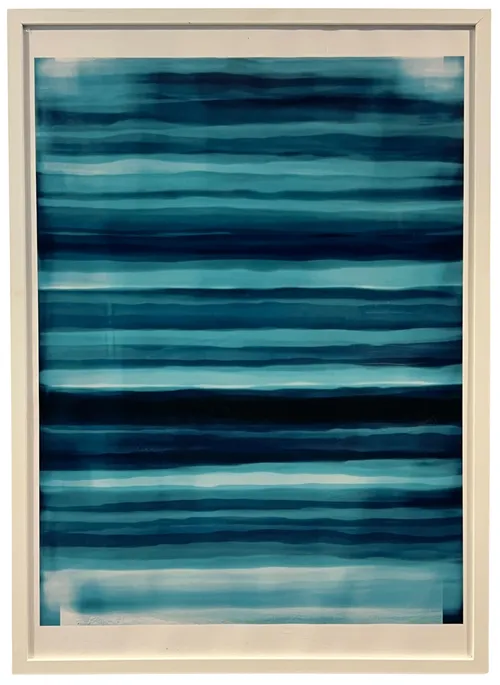 Blue Trails In White Frame