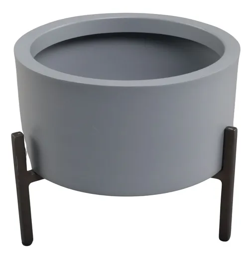 Light Grey Plant Pot With Stand