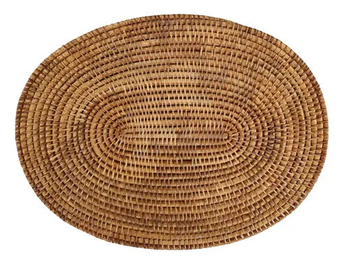 Natural Braided Wicker Oval Placemat