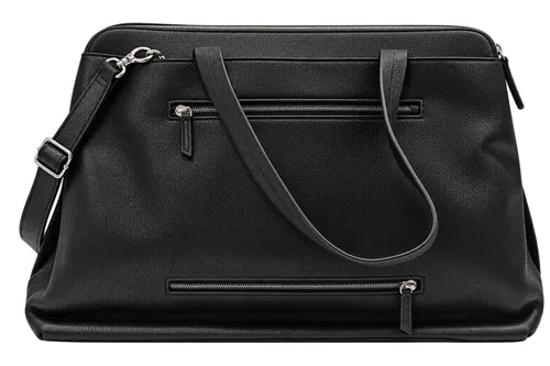 Black Pebbled-leather Carryall Bag