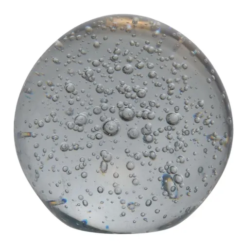 Clear Glass Bubble Paperweight