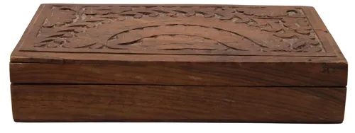 Ornate Carved Wood Box With Lid