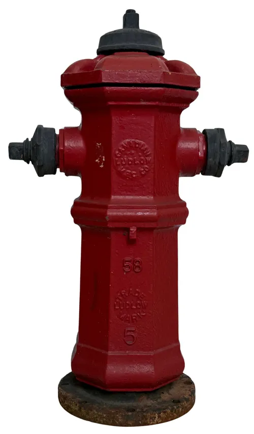 Real Black & Red Fire Hydrant