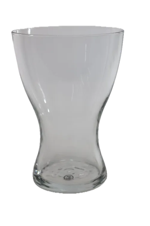 Reversed Empire Clear Glass Vase