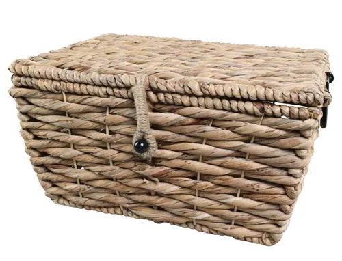 Natural Seagrass Box With Black Handles