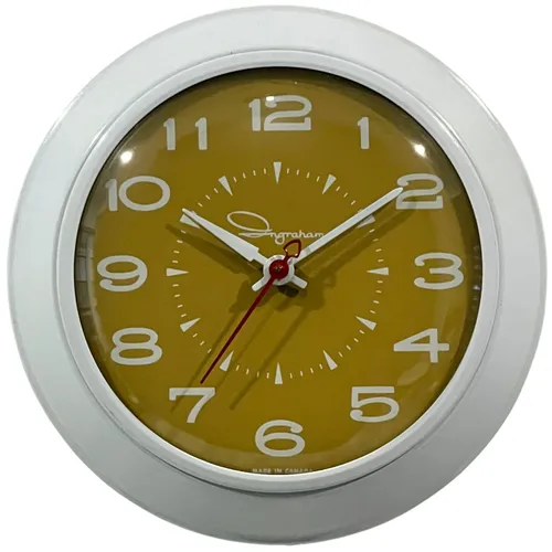 Vintage White & Yellow Wall Clock