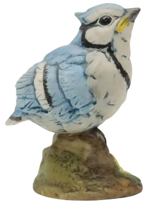Porcelain Blue Jay Bird