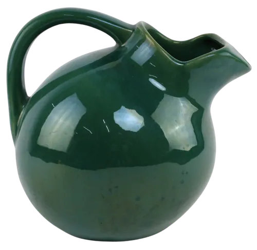 Antique Green Ceramic Pitcher