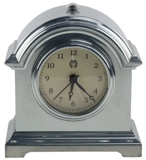 Nickel Finish Arch Alarm Clock
