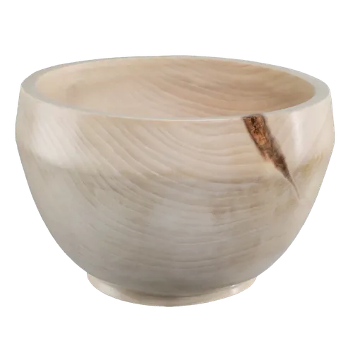 Blonde Poplar Wood Serving Bowl