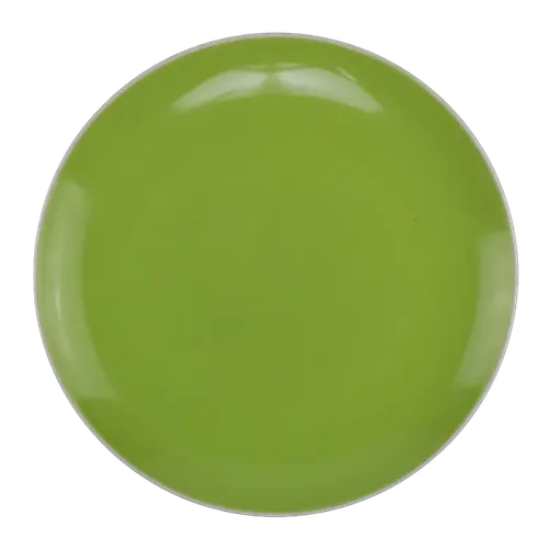 Chartreuse Green With White Rim Dinner Plate 