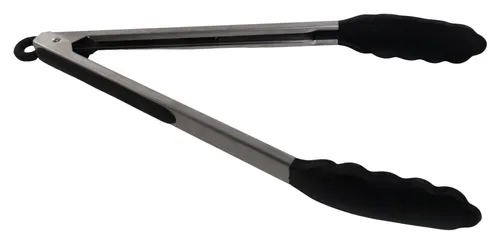 Metal Tongs With Black Tips