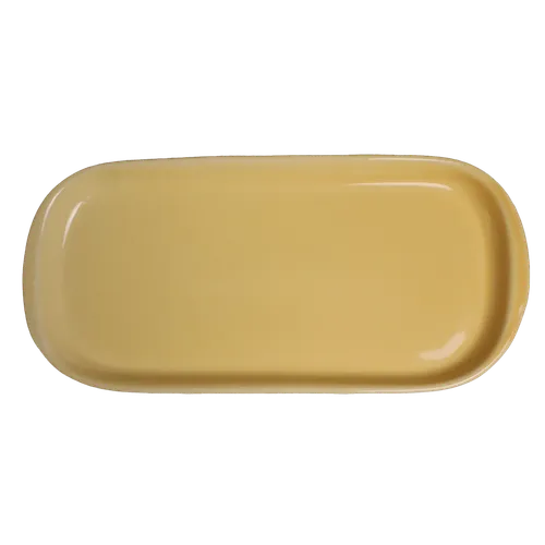 Butter Yellow Rectangular Rounded Edge Serving Dish