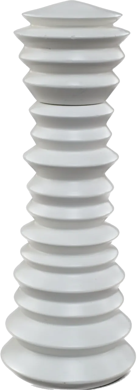 White Wood Pepper Mill
