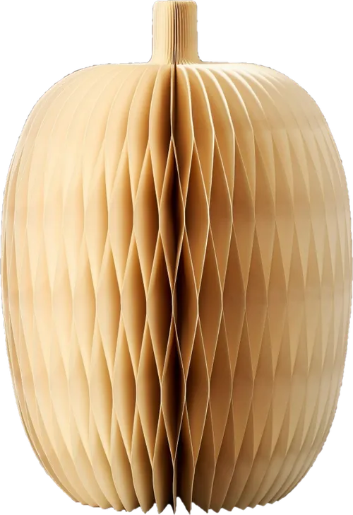 Medium White Decorative Paper Pumpkin