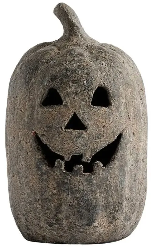 XL Black Terracotta Halloween Jack O Lantern