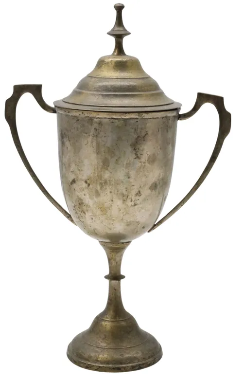 Silver Trophy Cup With Finial Top