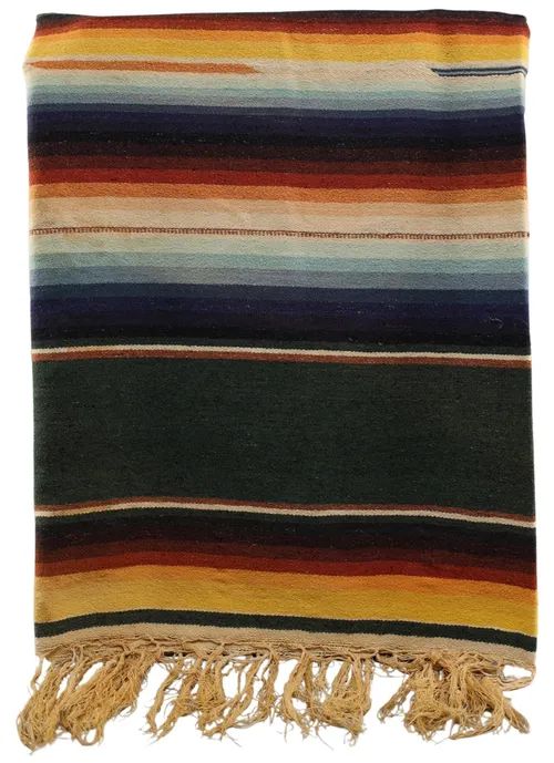 Multicolour Santa Fe Beach Blanket With Cream Fringe