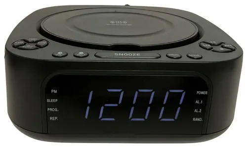 Black CD Player Alarm Clock