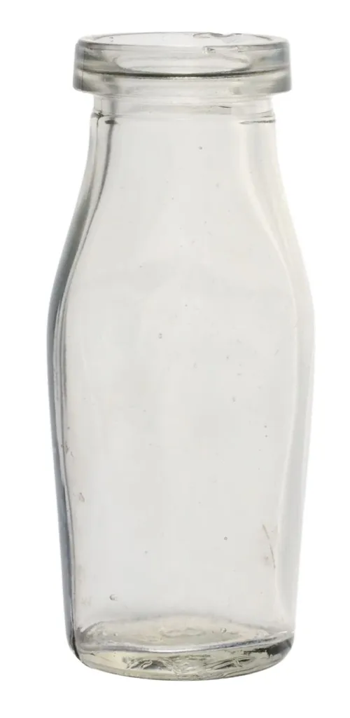 Antique Clear Glass Apothecary Bottle - G