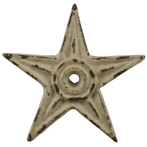 White Cast Iron Rustic Star