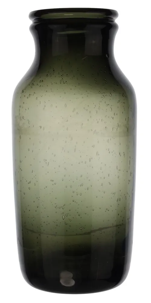 Smoky Green Glass Vase