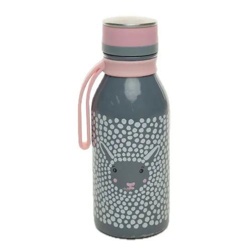 Grey Lamb Metal Water Bottle