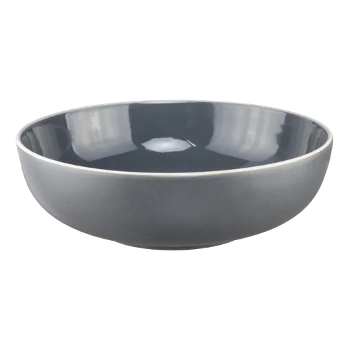 Iron Grey With White Rim Cereal Bowl